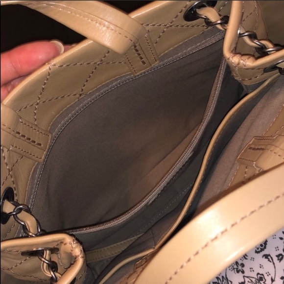 🔴SOLD🔴Authentic CHANEL Beige Tote with Bag Charm - Picture 13 of 16